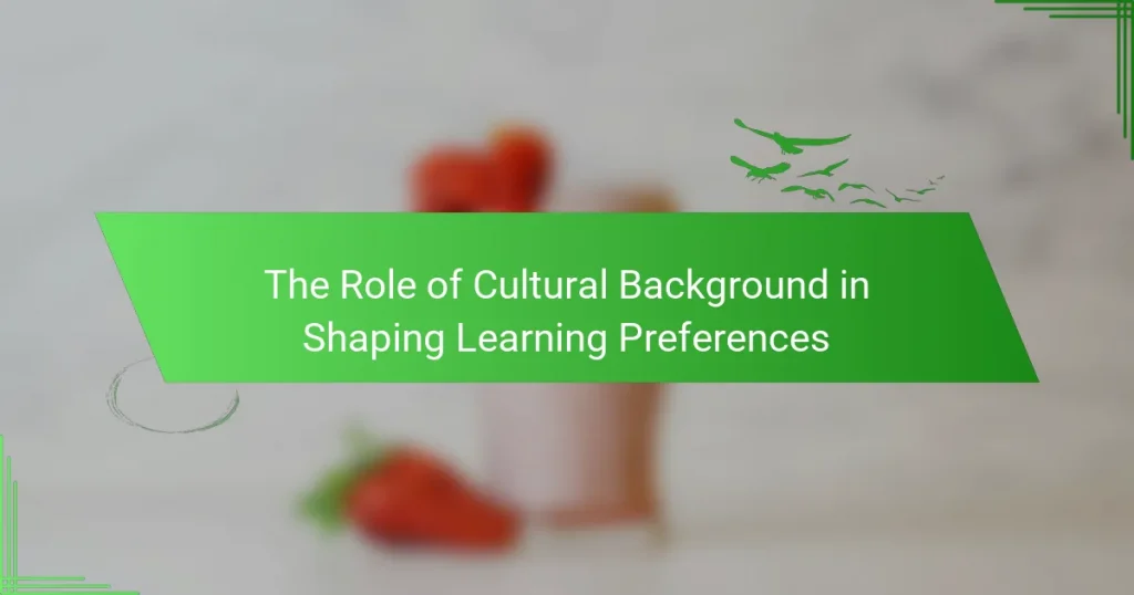 The Role of Cultural Background in Shaping Learning Preferences