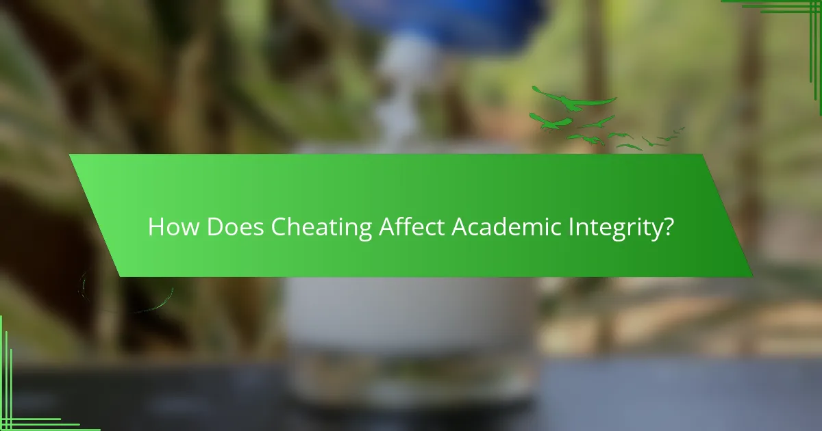 How Does Cheating Affect Academic Integrity?
