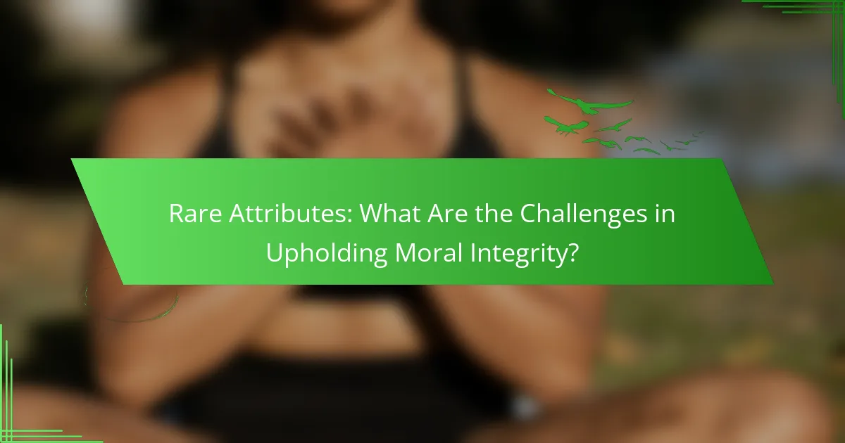 Rare Attributes: What Are the Challenges in Upholding Moral Integrity?