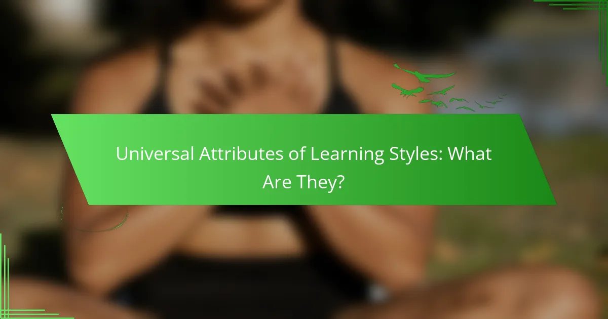 Universal Attributes of Learning Styles: What Are They?